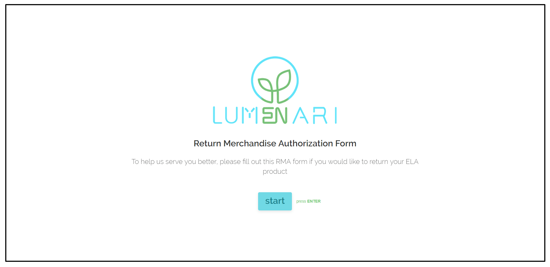 Lumenari RMA form