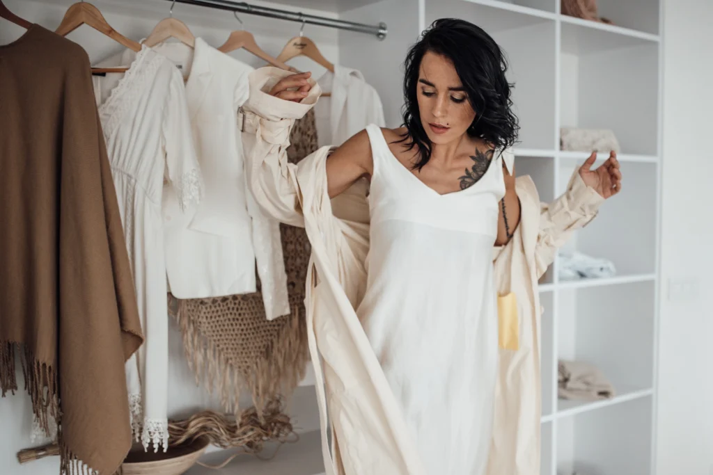 Young Woman Looking Away At Store